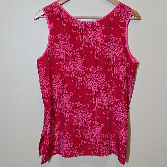 Bob Mackie Women's Silk Tank Blouse Size Medium Wearable Art To Wear Artsy - Picture 10 of 11